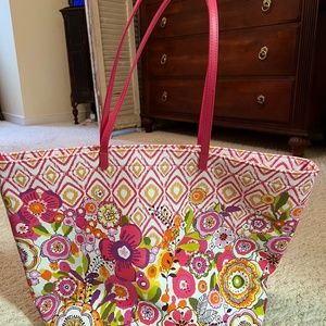 NEW Vera Bradley "Clementine" Vinyl Tote Bag/Wallet/3 Cosmetic Bags